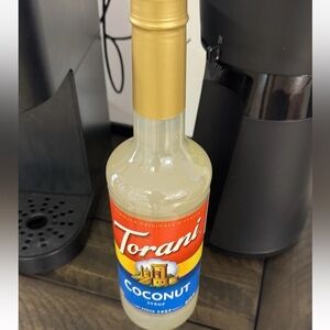NEW‼️HTF Torani Coconut Syrup Glass Bottle 25.4oz Iced Coffees/Milkshakes/Soda